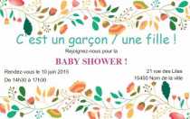 Modèle Carte de visite  baby shower pour Evènement, baby shower, jeune maman à personnaliser en ligne avec modèle gratuit