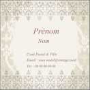 Modèle carte de visite carrée  vintage pour vintage, rétro, baroque, année 50 à personnaliser en ligne avec modèle gratuit