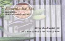 Modèle Carte de visite  alimentation bio pour Alimentation Biologique, nature, écologique à personnaliser en ligne avec modèle gratuit