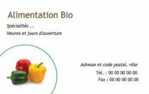 Modèle Carte de visite  alimentation bio pour Alimentation Bio, naturel, sain à personnaliser en ligne avec modèle gratuit