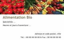 Modèle Carte de visite  alimentation bio pour Alimentation Bio, fruits et légumes, écologique à personnaliser en ligne avec modèle gratuit