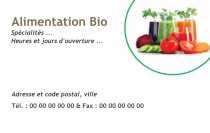 Modèle Carte de visite  alimentation bio pour Alimentation Bio, naturelle, écologique à personnaliser en ligne avec modèle gratuit