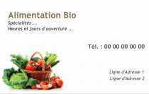 Modèle Carte de visite  alimentation bio pour Alimentation Bio, naturelle, écologique à personnaliser en ligne avec modèle gratuit