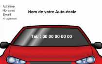 Modèle Carte de visite  auto école pour auto-école , moto école à personnaliser en ligne avec modèle gratuit