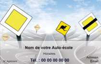 Modèle Carte de visite  auto école pour auto-école , moto école à personnaliser en ligne avec modèle gratuit