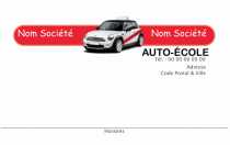 Modèle Carte de visite  auto école pour Ecole de conduite à personnaliser en ligne avec modèle gratuit