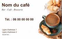 Modèle Carte de visite  café pour Café, Bar, Brasserie à personnaliser en ligne avec modèle gratuit
