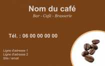 Modèle Carte de visite  café pour Café, Bar, Brasserie à personnaliser en ligne avec modèle gratuit