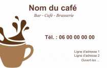 Modèle Carte de visite  café pour Café, Bar, Brasserie à personnaliser en ligne avec modèle gratuit