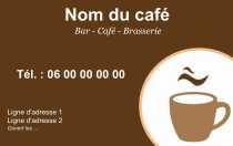 Modèle Carte de visite  café pour Café, Bar, Brasserie à personnaliser en ligne avec modèle gratuit