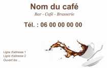 Modèle Carte de visite  café pour Café, Bar, Brasserie à personnaliser en ligne avec modèle gratuit