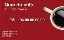 Modèle Carte de visite  café pour Café, Bar, Brasserie à personnaliser en ligne avec modèle gratuit