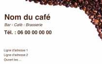 Modèle Carte de visite  café pour Café, Bar, Brasserie à personnaliser en ligne avec modèle gratuit