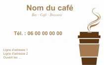 Modèle Carte de visite  café pour Café, Bar, Brasserie à personnaliser en ligne avec modèle gratuit