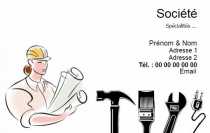 Modèle Carte de visite  bâtiment pour travaux publics, entreprise du bâtiment à personnaliser en ligne avec modèle gratuit