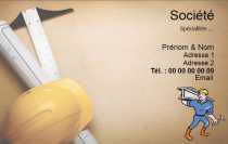 Modèle Carte de visite  bâtiment pour travaux publics, entreprise du bâtiment à personnaliser en ligne avec modèle gratuit