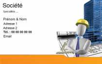 Modèle Carte de visite  bâtiment pour travaux publics, entreprise du bâtiment à personnaliser en ligne avec modèle gratuit