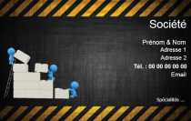 Modèle Carte de visite  bâtiment pour travaux publics, entreprise du bâtiment à personnaliser en ligne avec modèle gratuit