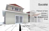 Modèle Carte de visite  bâtiment pour travaux publics, entreprise du bâtiment à personnaliser en ligne avec modèle gratuit