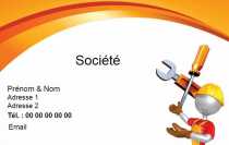 Modèle Carte de visite  bâtiment pour travaux publics, entreprise du bâtiment à personnaliser en ligne avec modèle gratuit