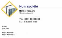 Modèle Carte de visite  construction pour bâtiment, BTP, architecte, maison, conception à personnaliser en ligne avec modèle gratuit