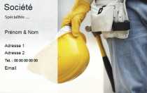 Modèle Carte de visite  bâtiment pour travaux publics, entreprise du bâtiment à personnaliser en ligne avec modèle gratuit