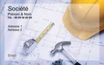 Modèle Carte de visite  construction pour travaux publics, entreprise du bâtiment à personnaliser en ligne avec modèle gratuit