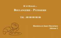 Modèle Carte de visite  boulangerie pour boulanger, Pâtissier à personnaliser en ligne avec modèle gratuit