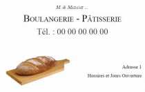 Modèle Carte de visite  boulangerie pour boulanger, Pâtissier à personnaliser en ligne avec modèle gratuit