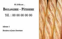 Modèle Carte de visite  boulangerie pour boulanger, Pâtissier à personnaliser en ligne avec modèle gratuit