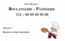 Modèle Carte de visite  boulangerie pour boulanger, Pâtissier à personnaliser en ligne avec modèle gratuit