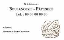 Modèle Carte de visite  boulangerie pour boulanger, Pâtissier à personnaliser en ligne avec modèle gratuit