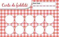 Modèle Carte de visite  carte de fidélité pour créez votre carte de fidélisation client pour Restaurant & Fast Food à personnaliser en ligne avec modèle gratuit
