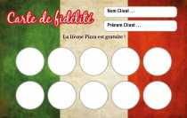 Modèle Carte de visite  carte de fidélité pour créez votre carte de fidélisation client pour Pizzeria à personnaliser en ligne avec modèle gratuit