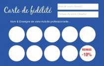 Modèle Carte de visite  carte de fidélité pour créez votre carte de fidélisation client tout commerce à personnaliser en ligne avec modèle gratuit