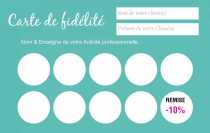 Modèle Carte de visite  carte de fidélité pour créez votre carte de fidélisation client tout commerce à personnaliser en ligne avec modèle gratuit