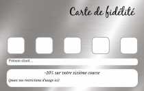 Modèle Carte de visite  carte de fidélité pour créez votre carte de fidélisation client pour chauffeur taxi ou VTC à personnaliser en ligne avec modèle gratuit
