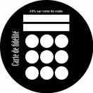 Modèle carte de visite ronde  carte de fidélité pour carte de fidélisation de votre clientèle à personnaliser en ligne avec modèle gratuit