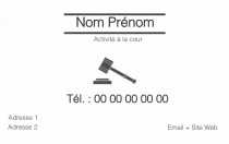 Modèle Carte de visite  avocat pour juriste, avocat, professionnel du droit, modèle noir à personnaliser en ligne avec modèle gratuit