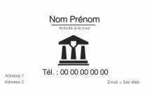 Modèle Carte de visite  avocat pour juriste, avocat, professionnel du droit, modèle noir 9 à personnaliser en ligne avec modèle gratuit