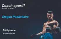 Modèle Carte de visite  sports pour carte de visite sport pour coaching sport et fitness à personnaliser en ligne avec modèle gratuit