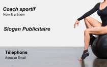 Modèle Carte de visite  sports pour carte de visite sport pour coaching sport et fitness à personnaliser en ligne avec modèle gratuit