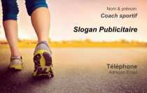 Modèle Carte de visite  sports pour carte de visite sport pour coaching sport et fitness à personnaliser en ligne avec modèle gratuit