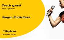 Modèle Carte de visite  sports pour carte de visite sport pour coaching sport et fitness à personnaliser en ligne avec modèle gratuit