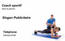 Modèle Carte de visite  sports pour carte de visite sport pour coaching sport et fitness à personnaliser en ligne avec modèle gratuit