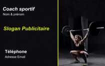 Modèle Carte de visite  sports pour carte de visite sport pour coaching sport et fitness à personnaliser en ligne avec modèle gratuit