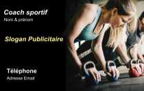 Modèle Carte de visite  sports pour carte de visite sport pour coaching sport et fitness à personnaliser en ligne avec modèle gratuit