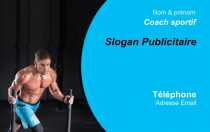 Modèle Carte de visite  sports pour carte de visite sport pour coaching sport et fitness à personnaliser en ligne avec modèle gratuit