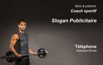 Modèle Carte de visite  sports pour carte de visite sport pour coaching sport et fitness à personnaliser en ligne avec modèle gratuit