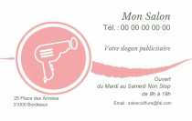 Modèle Carte de visite  coiffure pour coiffure, coiffeuse, salon de coiffure à personnaliser en ligne avec modèle gratuit